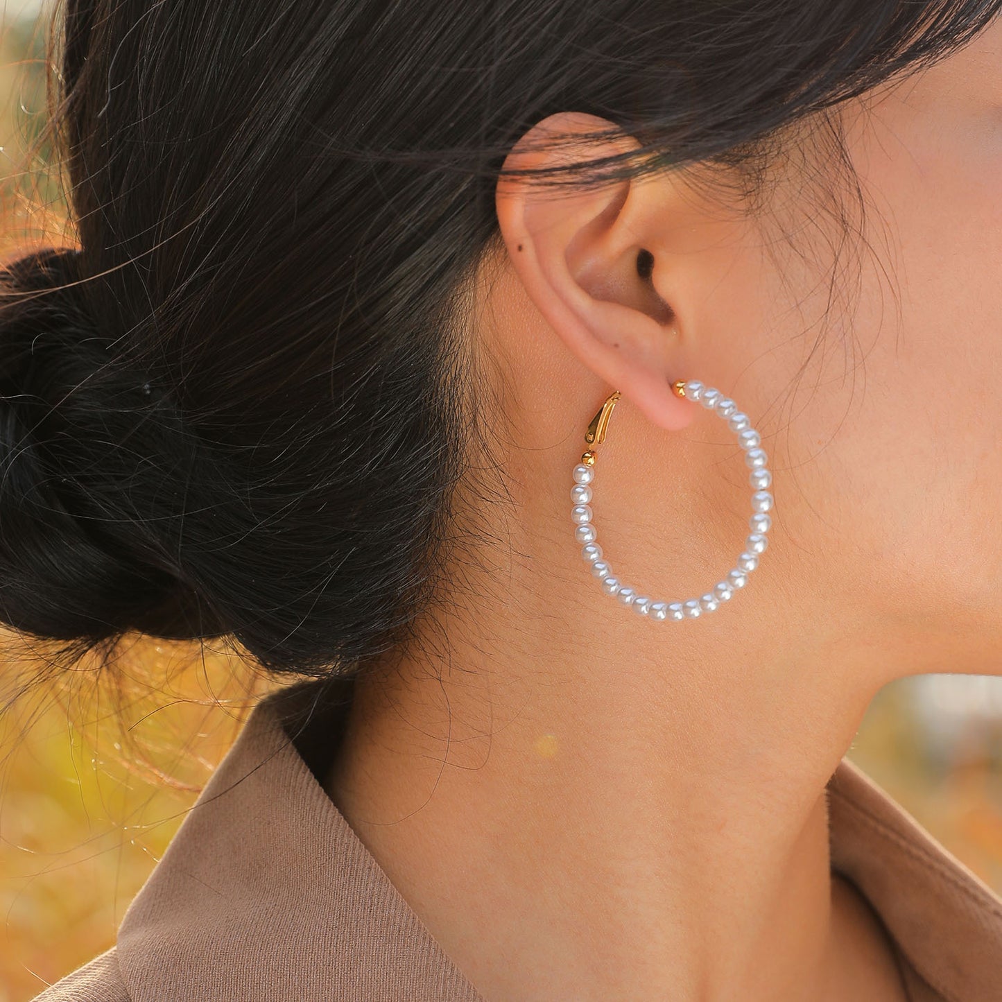 Pendientes Aro Perla