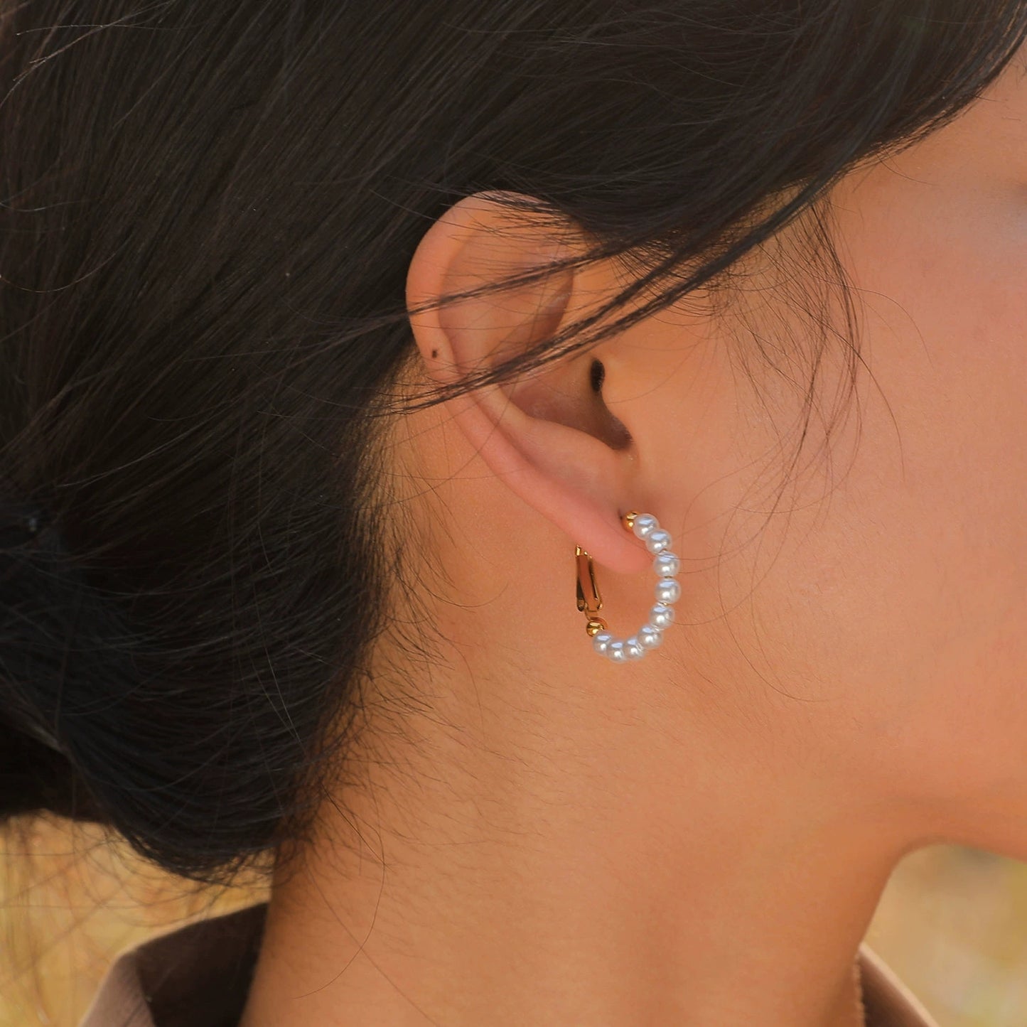 Pendientes Aro Perla