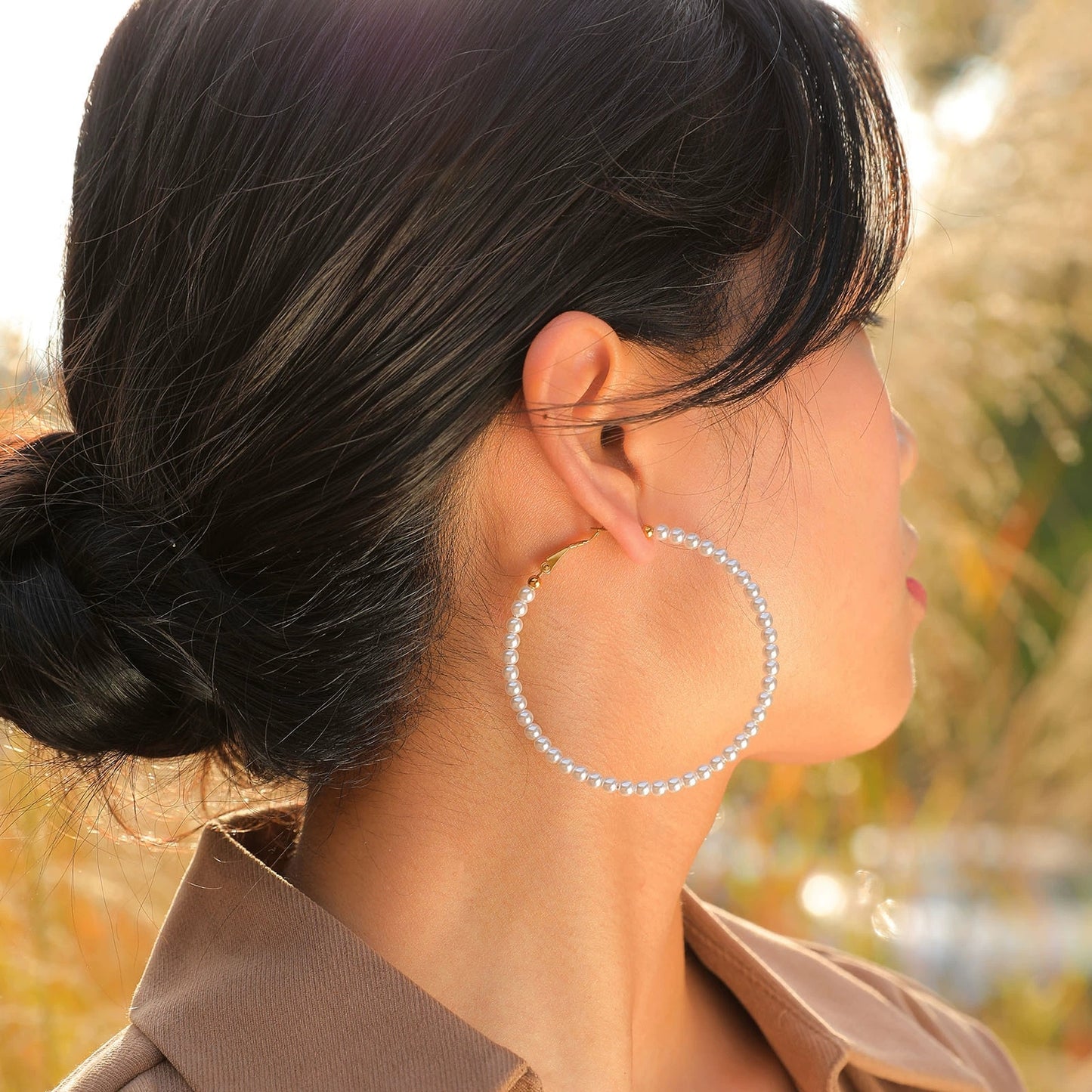 Pendientes Aro Perla