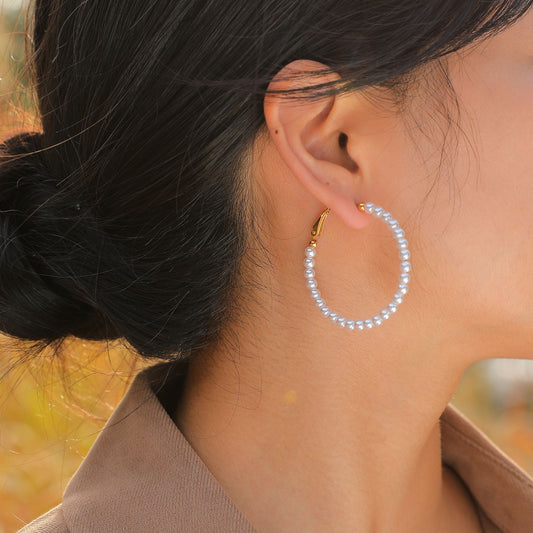 Pendientes Aro Perla